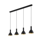 Arcchio - Cosmina 4 Hanglamp Track Zwart/Goud
