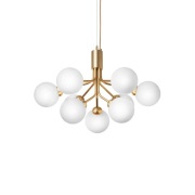 Nuura Aps - Apiales 9 Lichtkroon Brushed Brass/Opal White Nuura