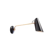 Northern - Birdy wandlamp zwart/messing