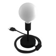 Creative Cables Alzaluce - tafellamp - Ø 12 x 19 cm - metaal - zwart