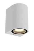 Lucide Zaro Round - buiten wandlamp - 7,8 x 6,8 x 10 cm - IP44 - wit