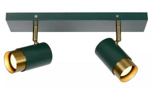 Lucide Floris - opbouwspot - 35 x 10,9 x 12,5 cm - groen en messing