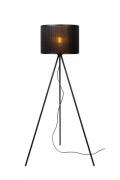 Lucide Tagalog  - vloerlamp - Ø 55 x 142 cm - zwart