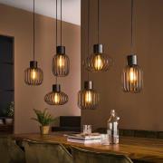 Vico Cage 6L - hanglamp - 160 x 28 x 150 cm - houtskool