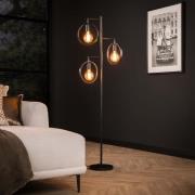 Vico Ring 3L - vloerlamp - 50 x 22 x 155 cm - houtskool