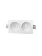 Nova Luce Mib - dubbele inbouwspot - 252 x 58 mm, 258 x 137 mm inbouwm...