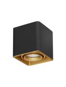 Nova Luce Nami - opbouwspot - 11 x 11 x 10 cm - zwart en goud