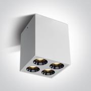 ONE Light Dark Light Ceiling Lights - opbouwspot 4L - 6,6 x 6,6 x 8,3 ...