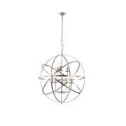 Searchlight Orbit - hanglamp - Ø  80 x 200 cm - satijn zilver