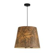 Searchlight Isla - hanglamp - Ø 45 x 150 cm - bruin en zwart