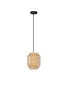 Nova Luce Asma - hanglamp - Ø 20 x 150 cm - rotan en zandzwart