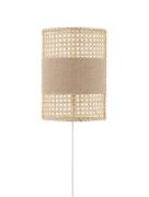 Nova Luce Lum - wandlamp - 20,5 x 29 x 11 cm - natuurlijk rotan, bruin...