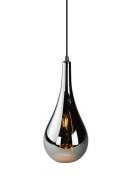 Vico Drop - hanglamp - Ø 20 x 150 cm - gerookt glas