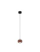Nova Luce Conga - hanglamp - Ø 9,6 x 140 cm - 13W LED incl. - koffie