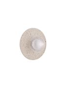 Nova Luce Vrahos - wandlamp - Ø 29,5 x 20 cm - beige terrazzo