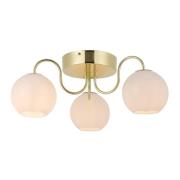 Nordlux Franca - hanglamp 3L - 46 x 18 cm - messing