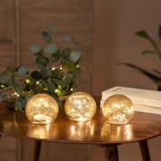 New Garden Lua - decoratieve set lichtballen - 3 stuks - Ø 10 cm - gou...