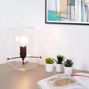 Lucide Vitro - tafellamp - Ø 24 x 29 cm - transparant