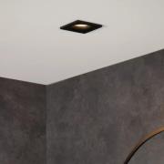 Lucide Ziva - inbouwspot - 85 x 85 mm, Ø 75 mm inbouwmaat - IP44 - zwa...