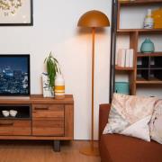 Lucide Siemon - staanlamp - Ø35 x 160 cm - okergeel