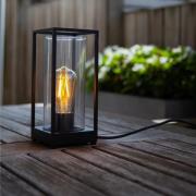 Lutec Flair - buiten tafellamp - 12 x 12 x 27,2 cm - IP44 - mat zwart