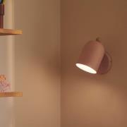 Nordlux Gaston - wandlamp - Ø 19,5 x 19,5 cm - poeder roze